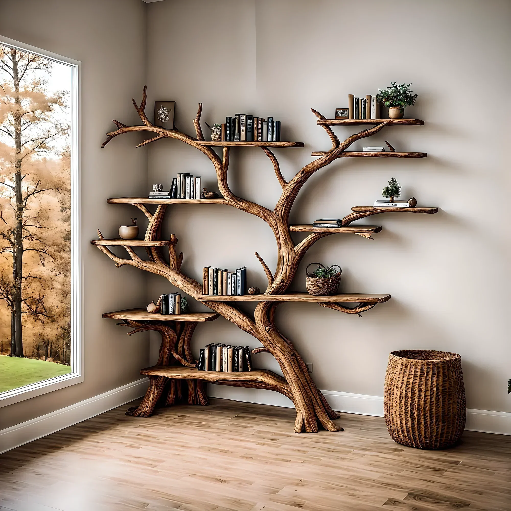 Tree Bookshelf: Unique Tree-Shaped Bookshelf For Creative Spaces
