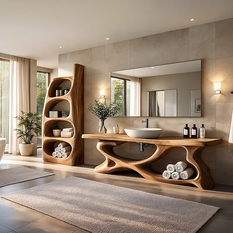 Transforming Modern Homes with Natural Solid Wood Bathroom Design