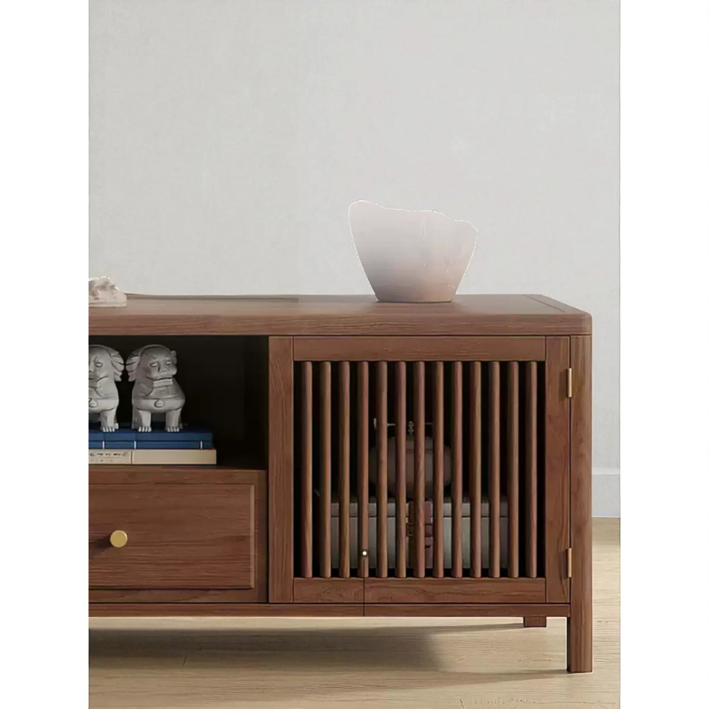 Luxury Solid Wood TV Stand – Handmade Mid-Century Sideboard