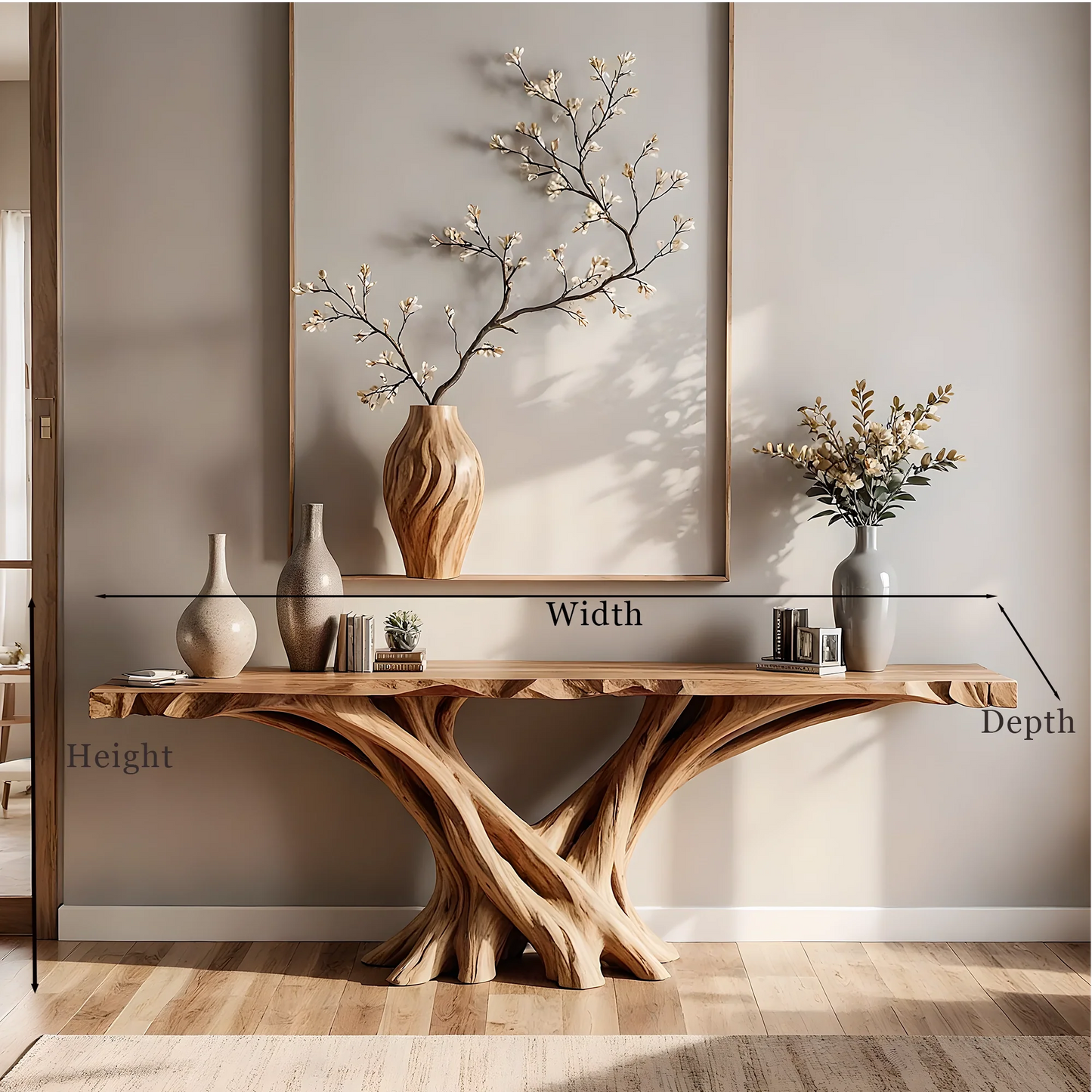 Unique Live Edge Home Console – Artisan Handmade Wood Furniture