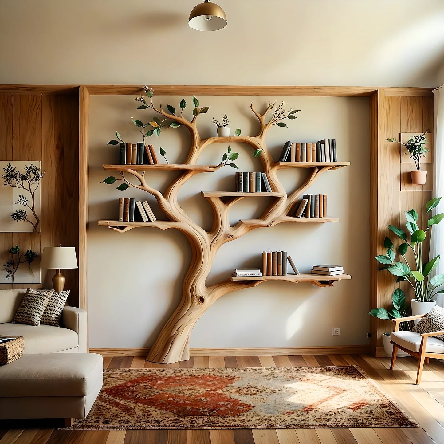 Handmade Branch Bookshelf – Stylish and Practical