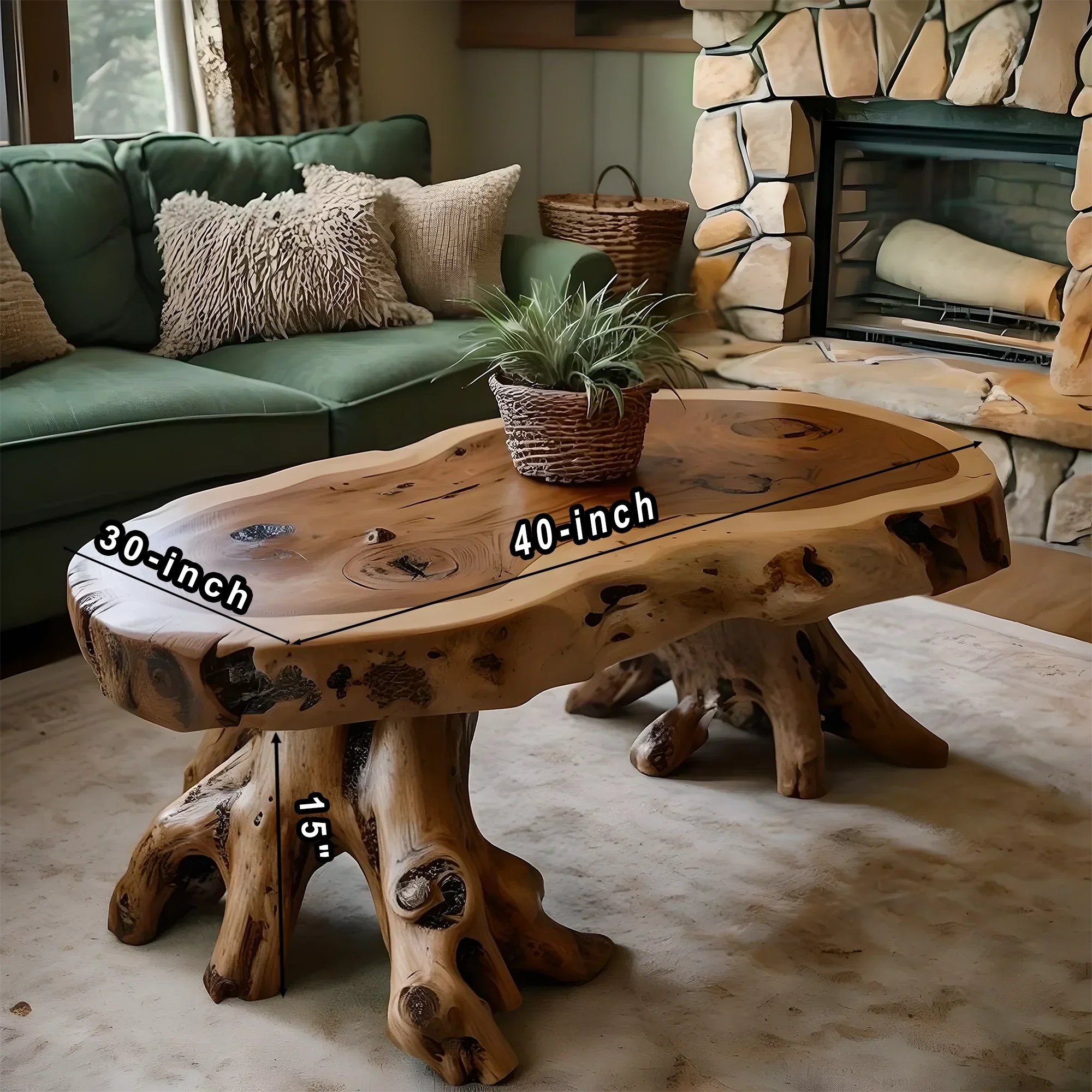 Handmade coffee table, modern driftwood coffee table