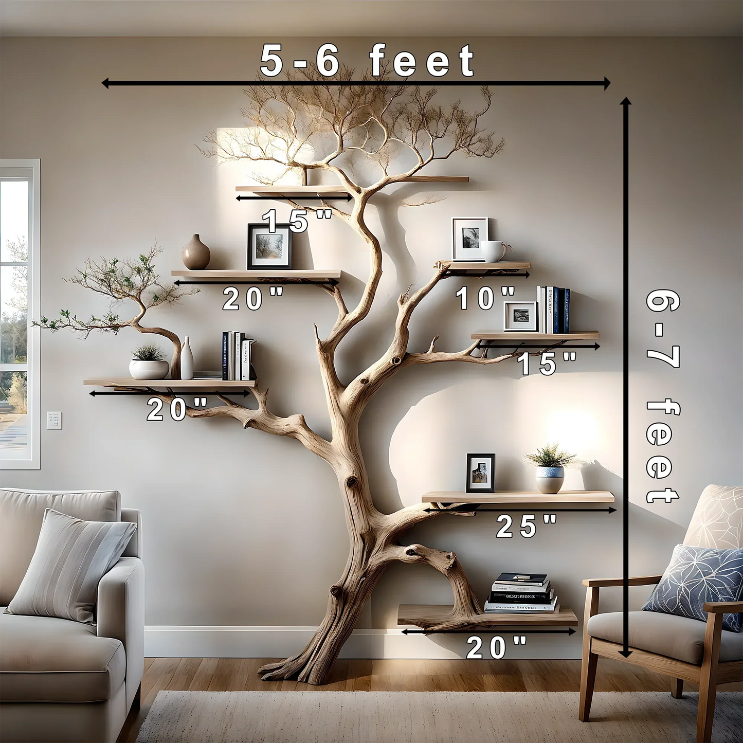 Handmade bookcases, creative bookcases, tree-shaped bookcases