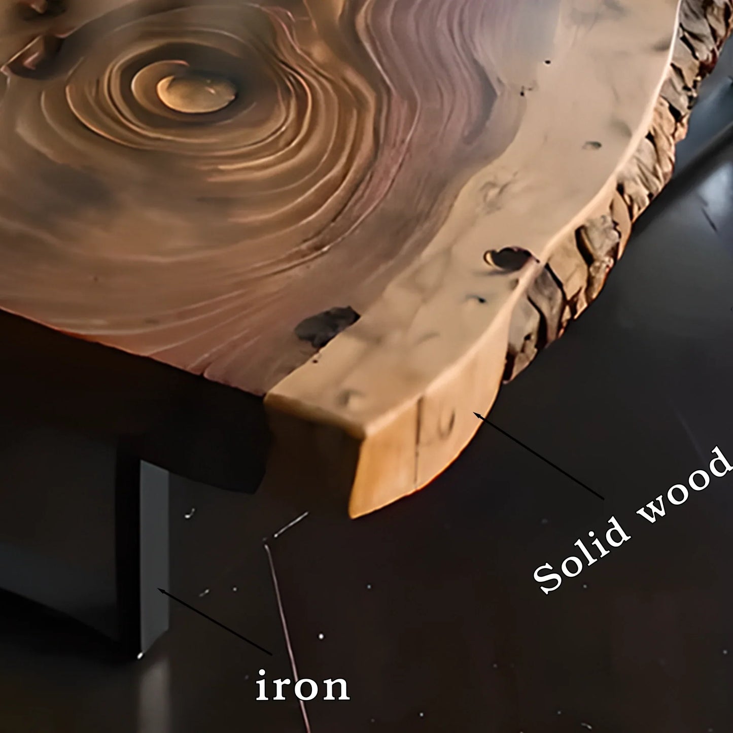 Large Rustic Coffee Table Made from Recycled Solid Wood Handcrafted Furniture Custom Live Edge Table Furniture Gifts