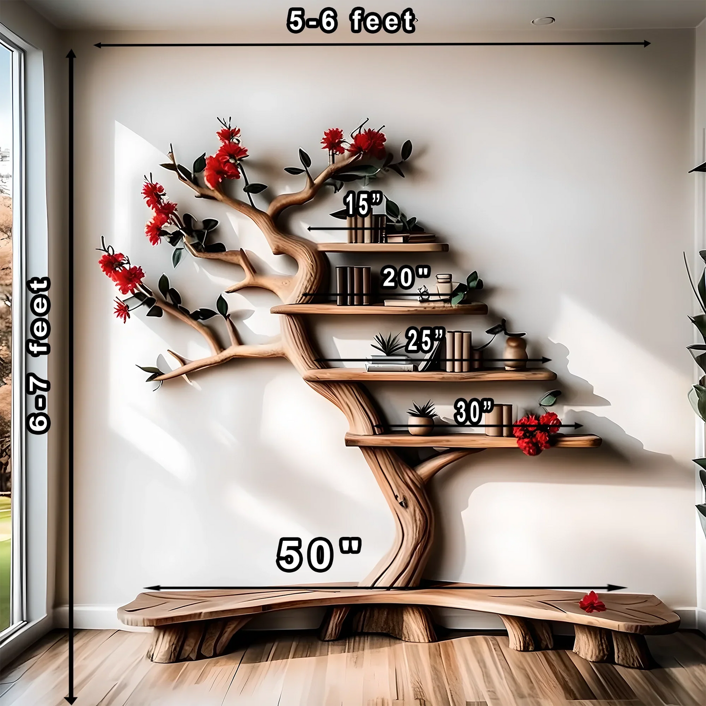 Living room decorative bookshelf design combines classic and modern