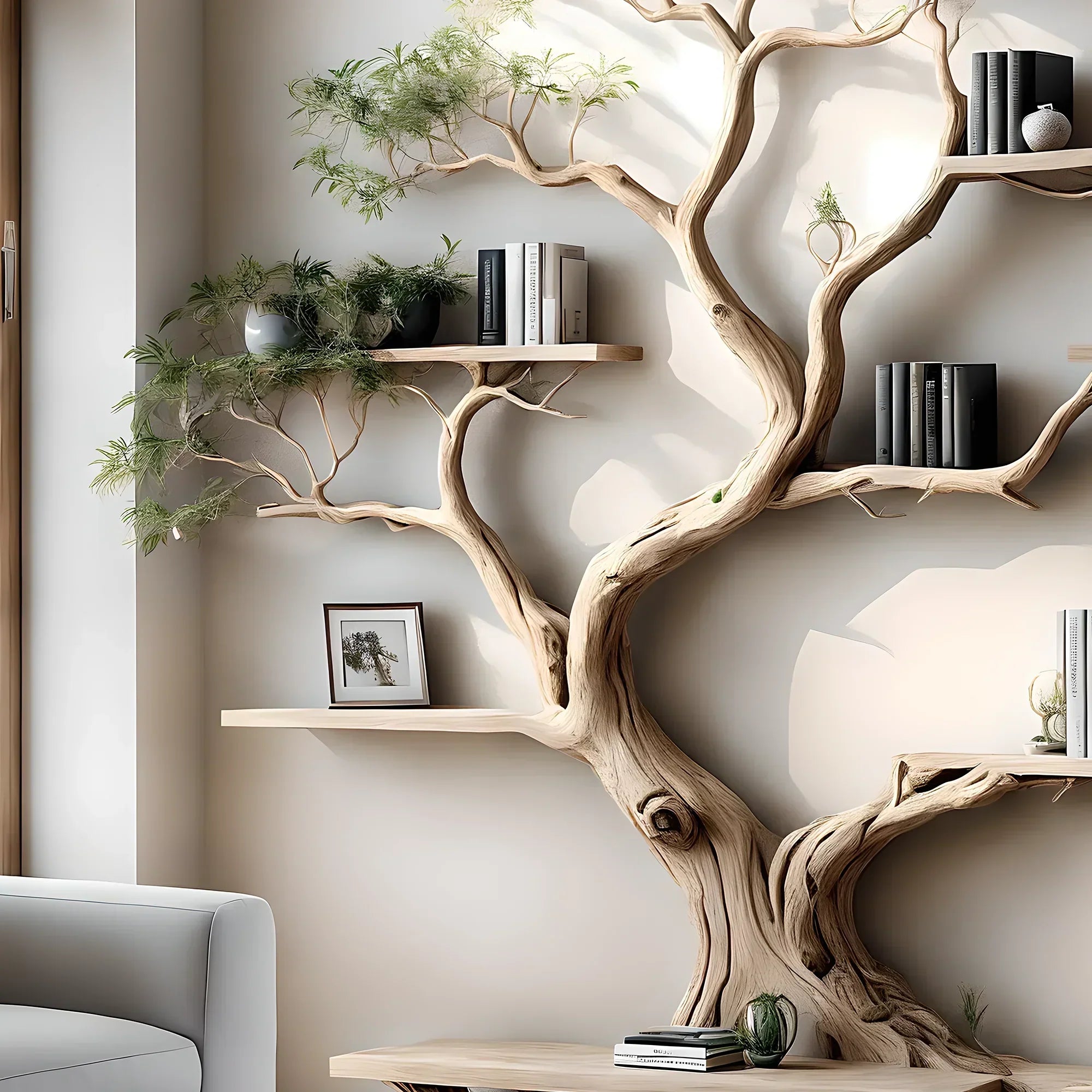 Custom tree bookshelf, office bookshelf