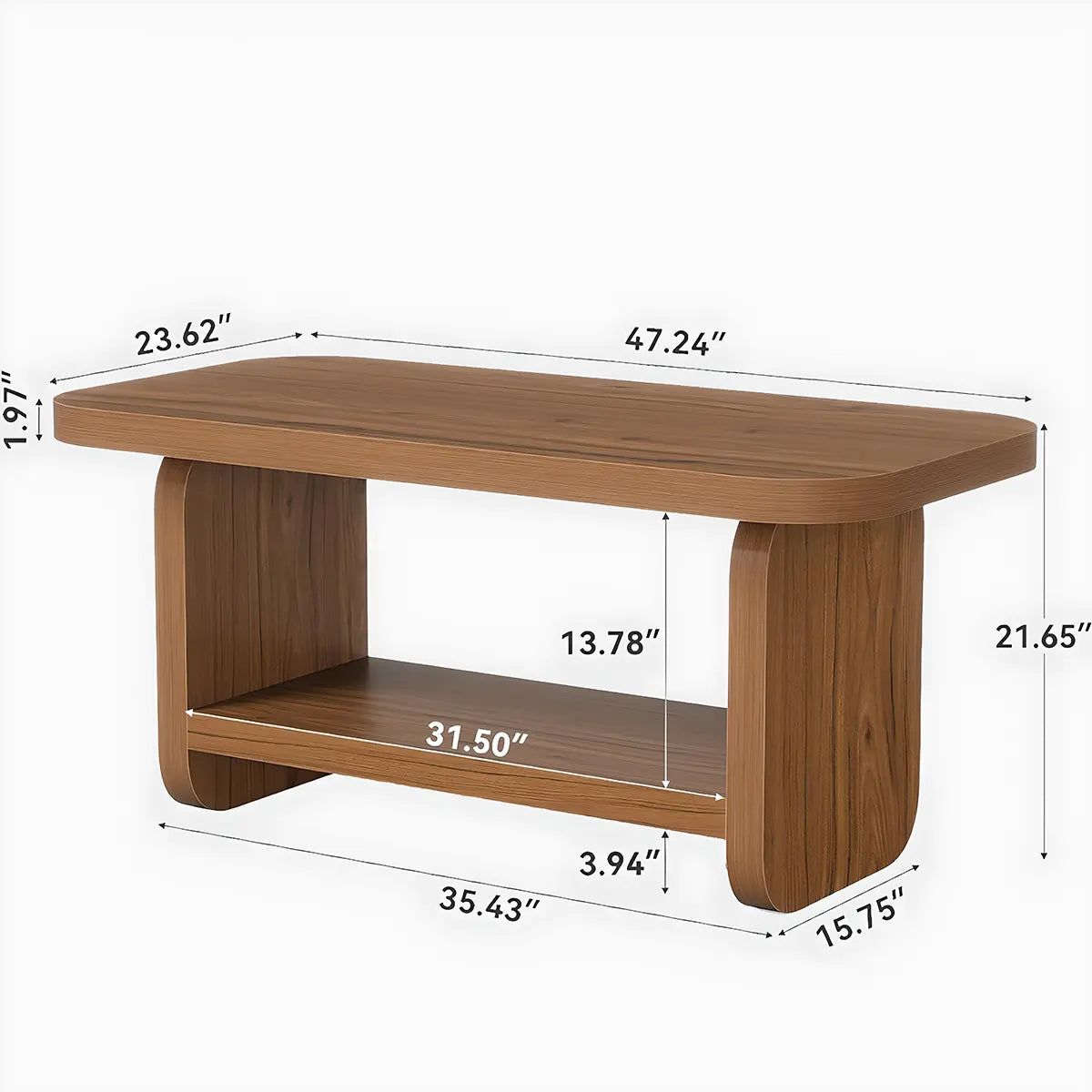 Multi-Functional Natural Wood Coffee Table – Modern, Luxurious Design
