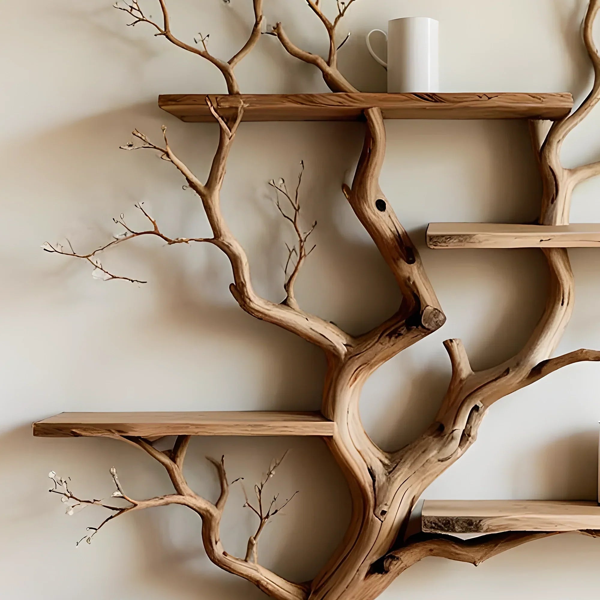 Modern Tree Bookshelf – Artistic Wooden Bookcase, Minimalist & Natural Design