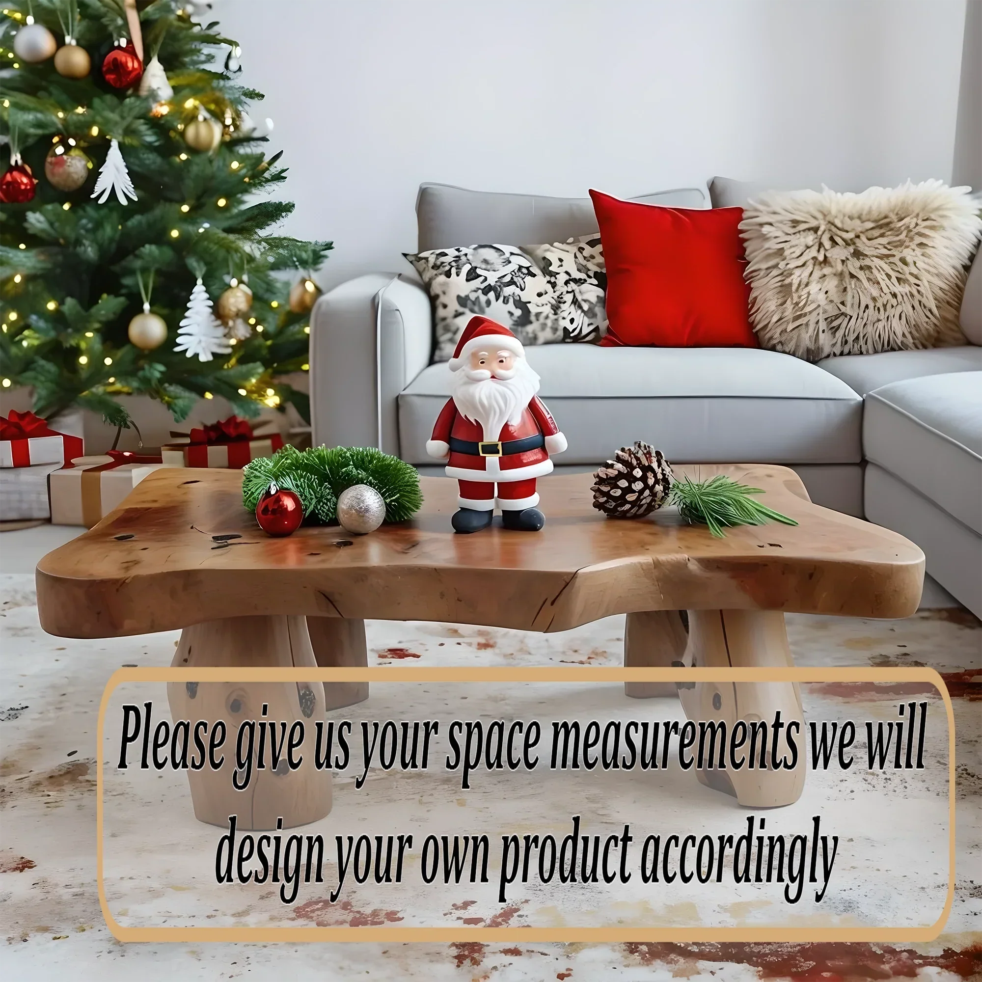 Solid wood coffee table, handmade sofa table