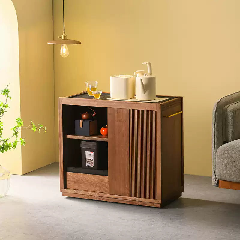 Solid Wood Tea Cabinet – Modern Minimalist Storage Design - Rustira