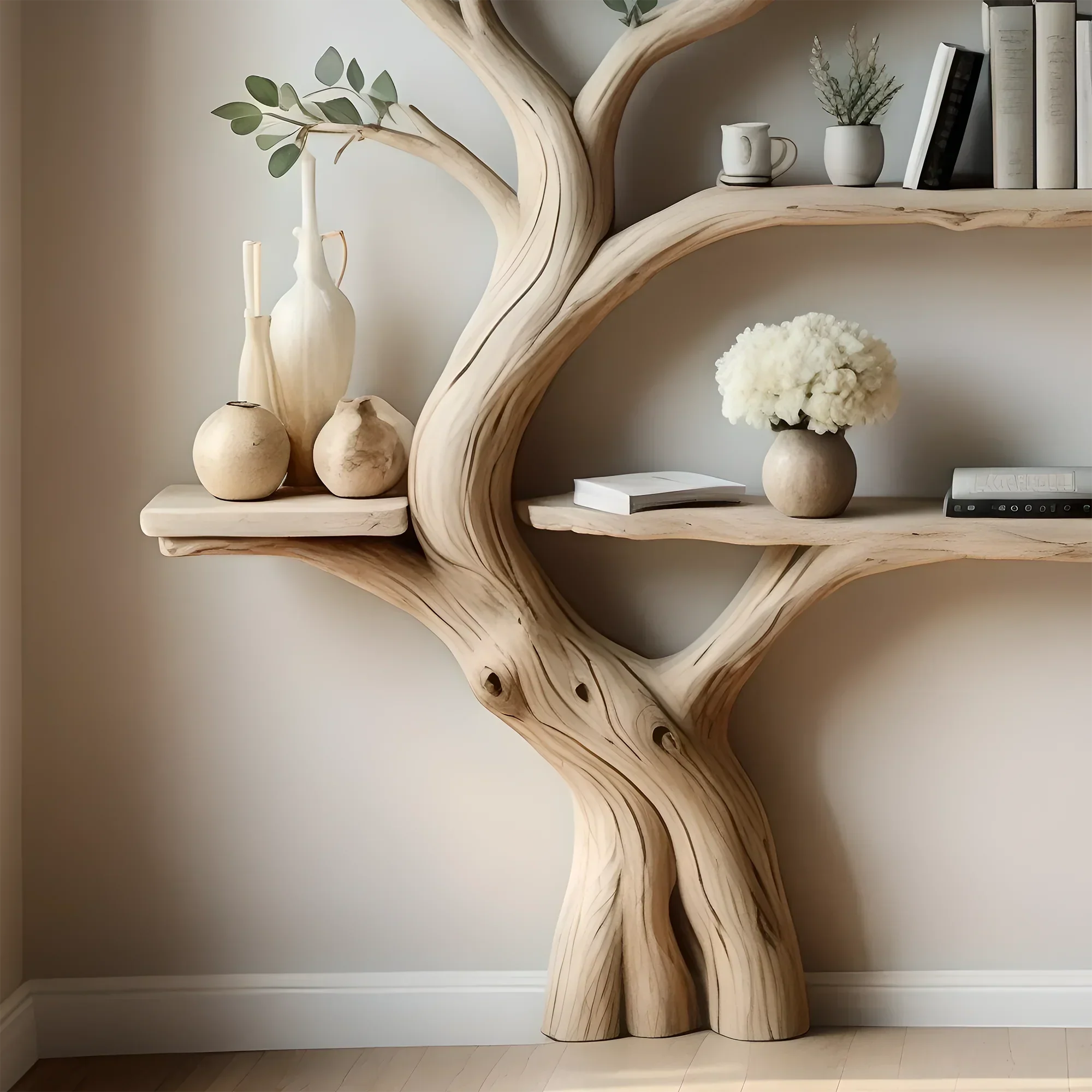 bookshelf. tree bookshelf natural wooden bookcase floating table bookshelf table special decorative bookshelf