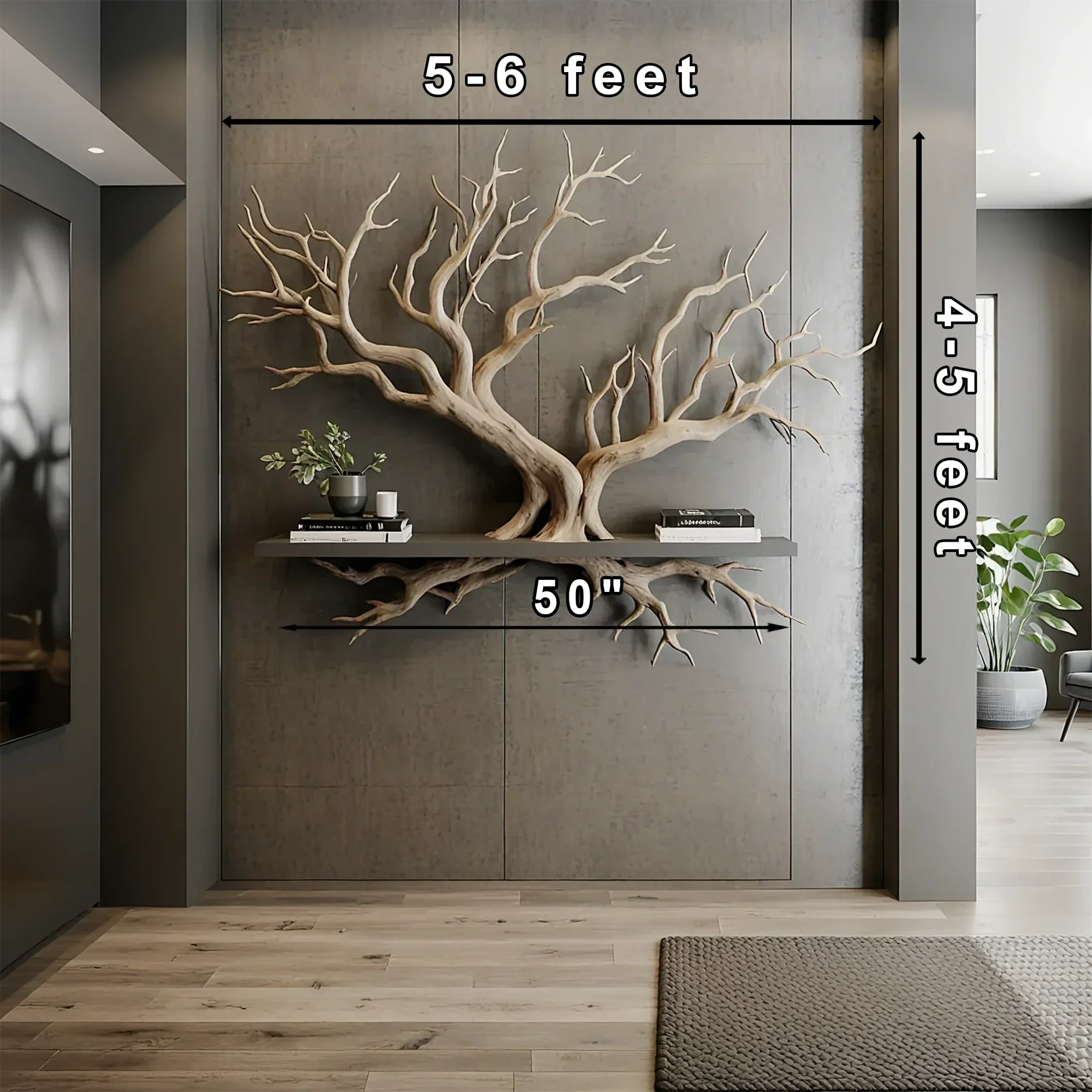 Live edge floating shelf driftwood rustic corner wall shelf custom low bookcase wall art decor