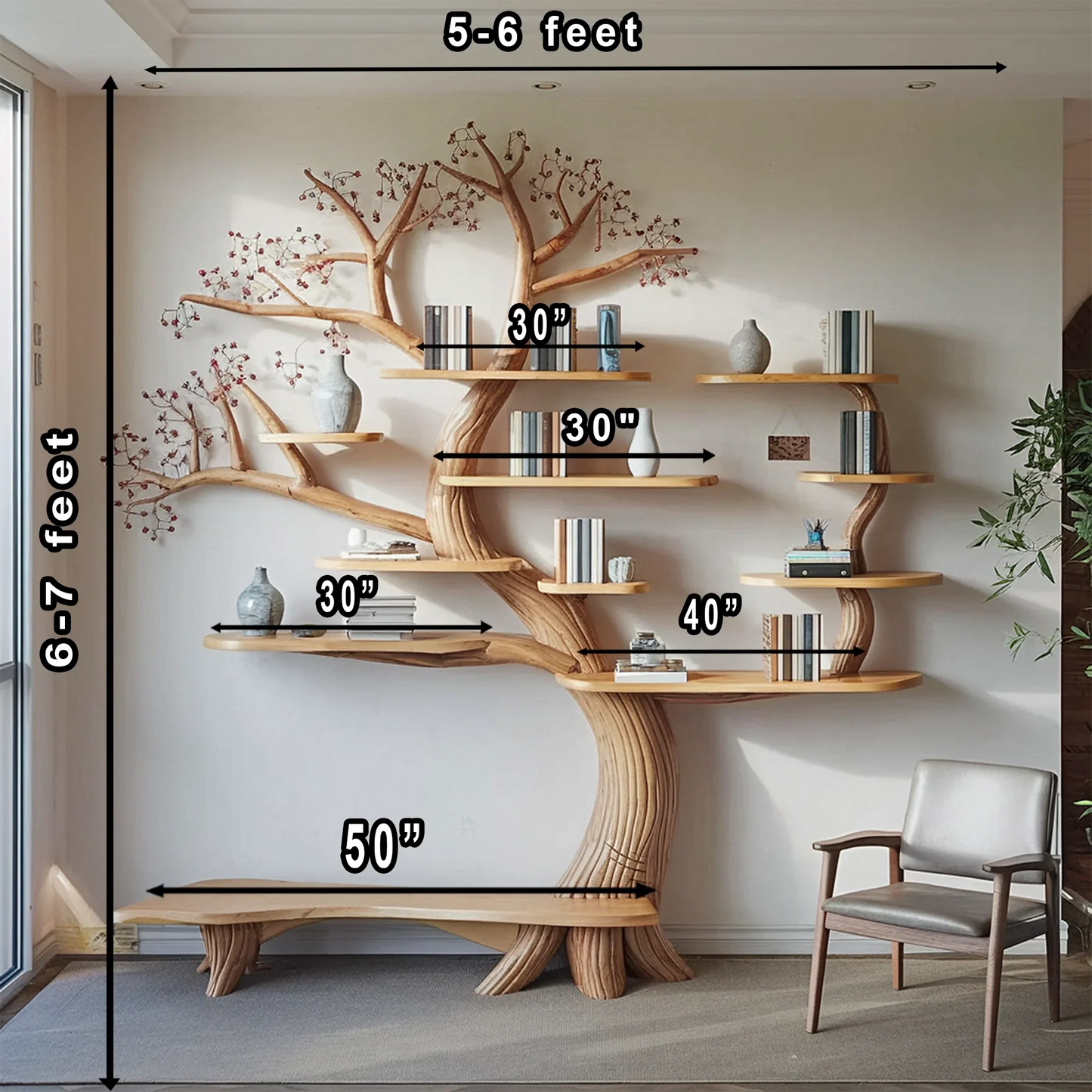 tree branch bookshelf floating bookshelf edge bookshelf wall mounted bookshelf handmade decorative wooden bookshelf