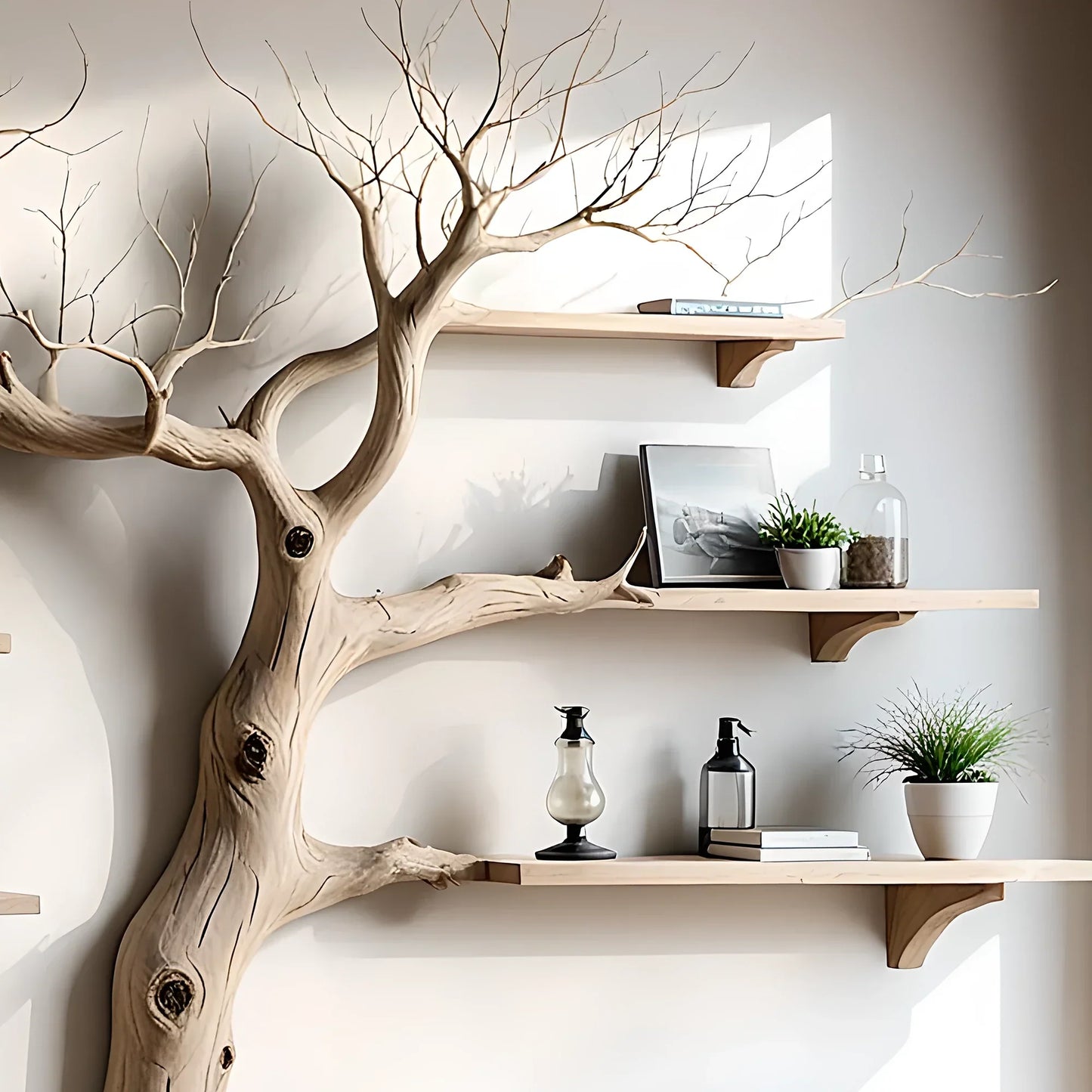 Wall decoration shelves, souvenir display shelves, tree-shaped bookshelf for room decoration