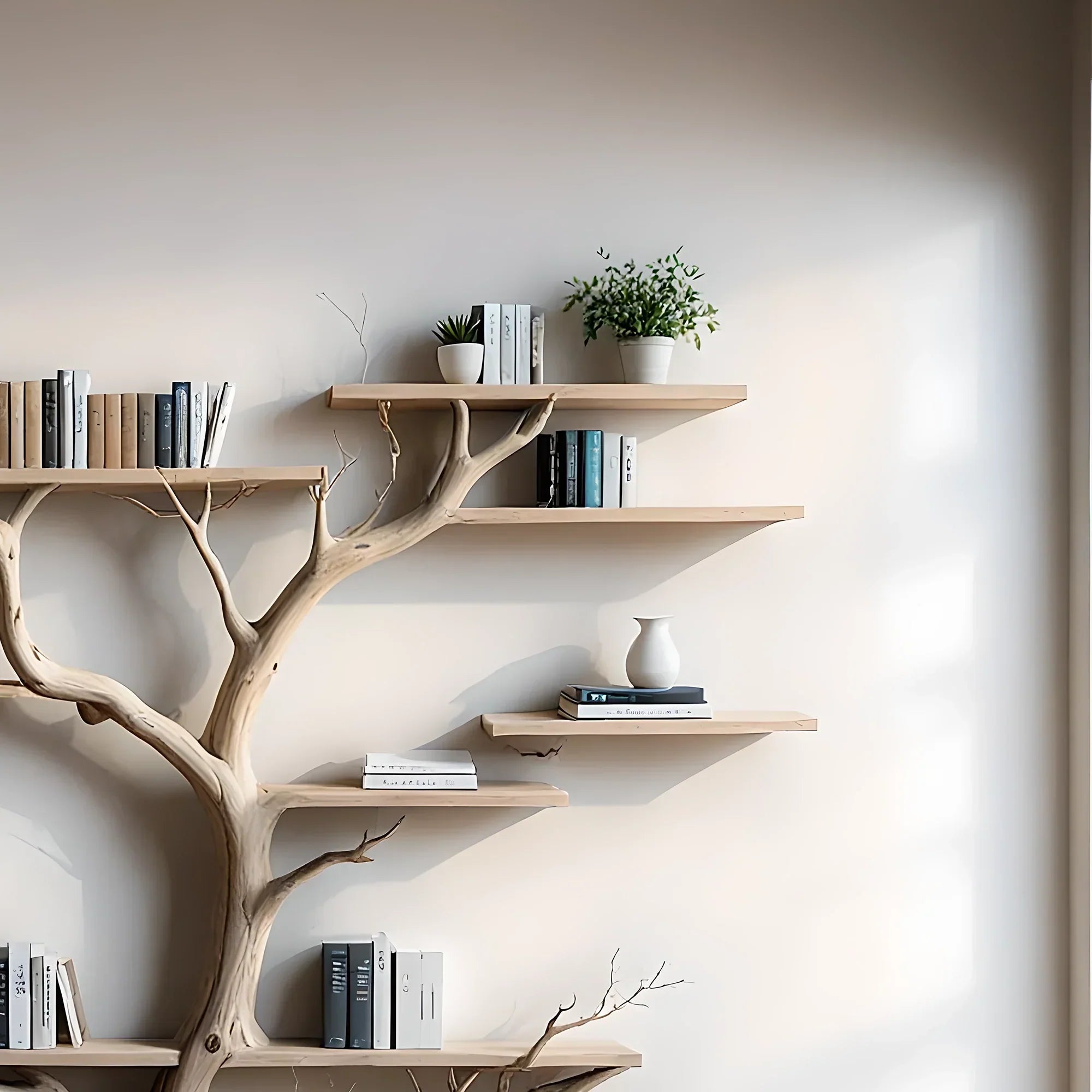 library bookshelf, natural wood bookshelf, home decoration bookshelf
