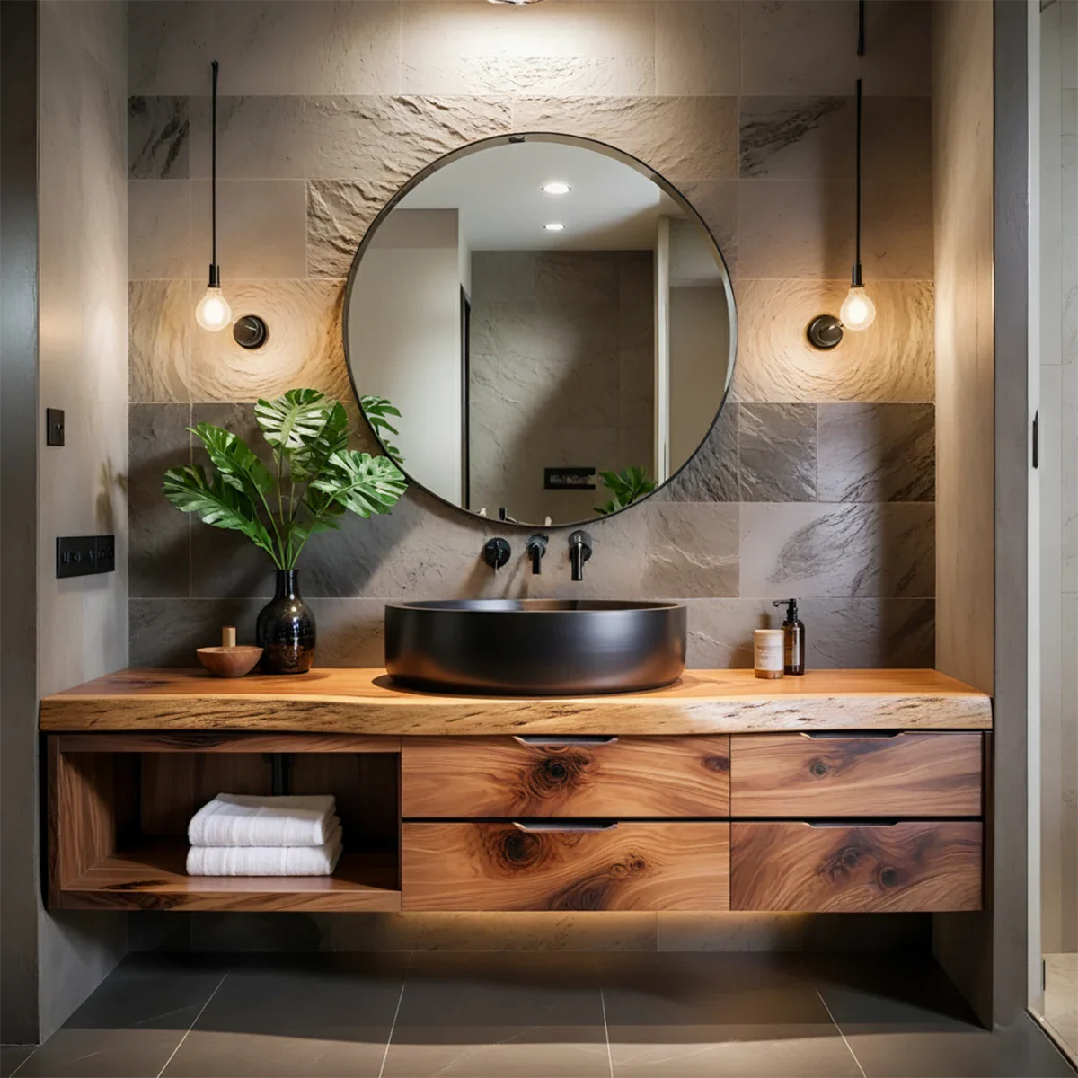 Why Natural Wood Bathrooms Are Dominating Japandi & Organic Modern Interiors