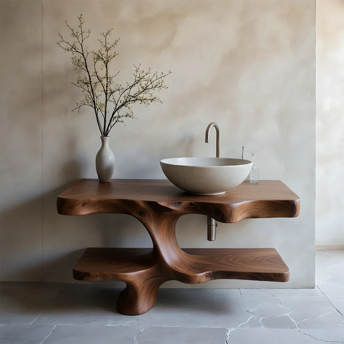Organic Bathroom Design – Where Wood, Light, and Calm Coexist