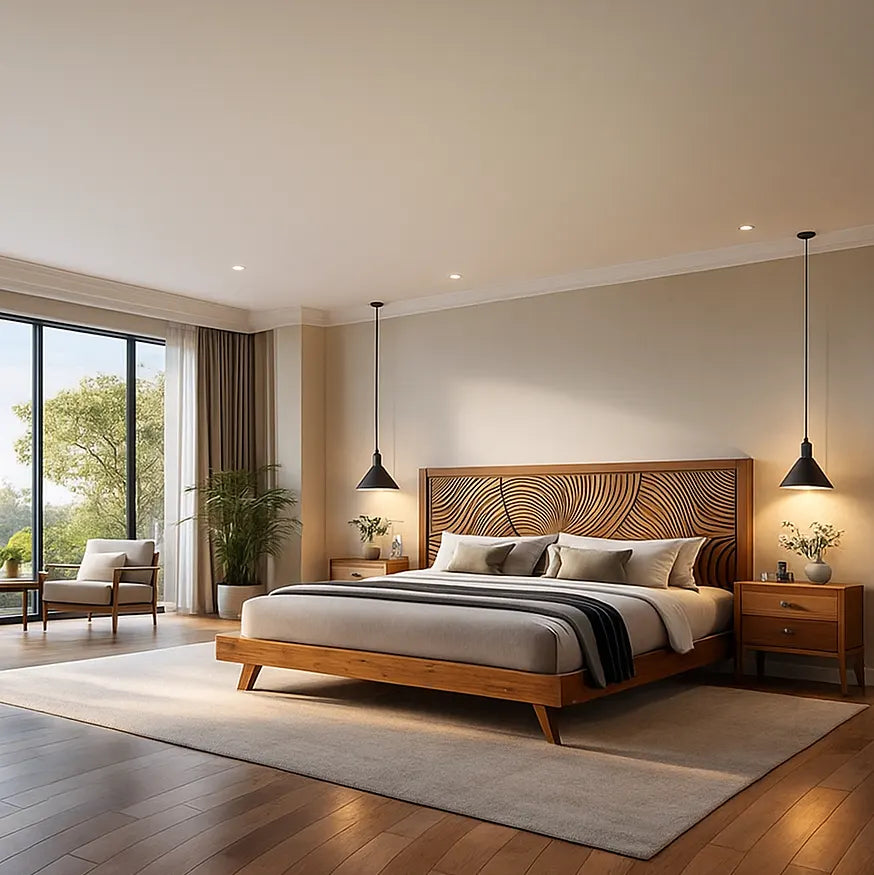 Designing a Serene Bedroom with Natural Solid Wood Furniture