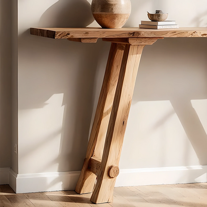 Custom Solid Wood Home Console – Rustic Handmade Entryway Table