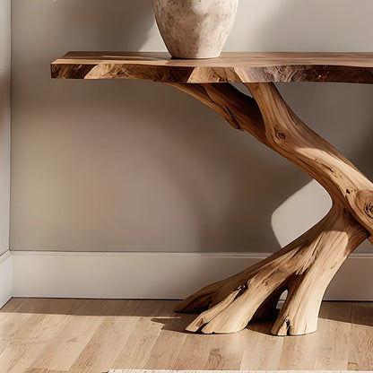 Home Entryway Console – 100% Solid Wood, Handcrafted with Unique Grain