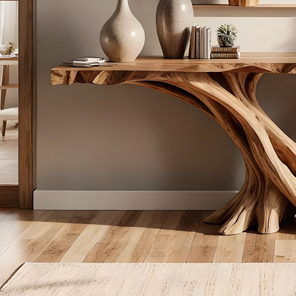 Unique Live Edge Home Console – Artisan Handmade Wood Furniture