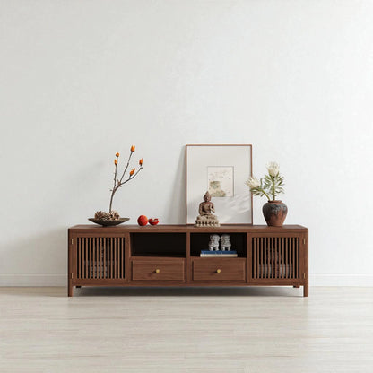 Luxury Solid Wood TV Stand – Handmade Mid-Century Sideboard