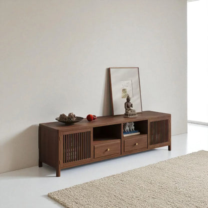 Luxury Solid Wood TV Stand – Handmade Mid-Century Sideboard