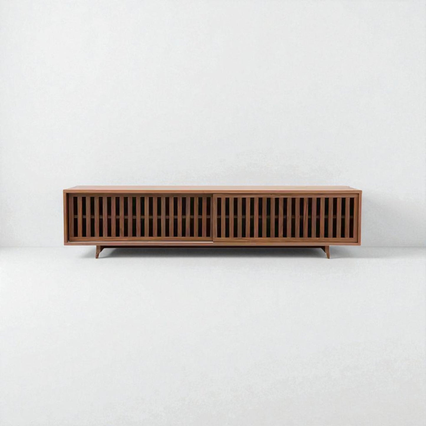 Modern Solid Wood TV Stand – Minimalist Media Console