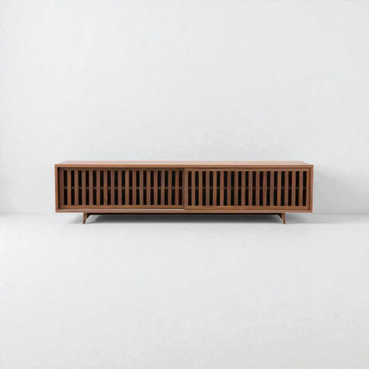 Modern Solid Wood TV Stand – Minimalist Media Console