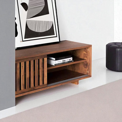 Modern Solid Wood TV Stand – Minimalist Media Console