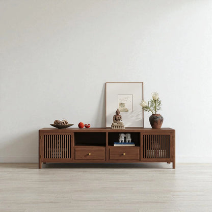 Luxury Solid Wood TV Stand – Handmade Mid-Century Sideboard