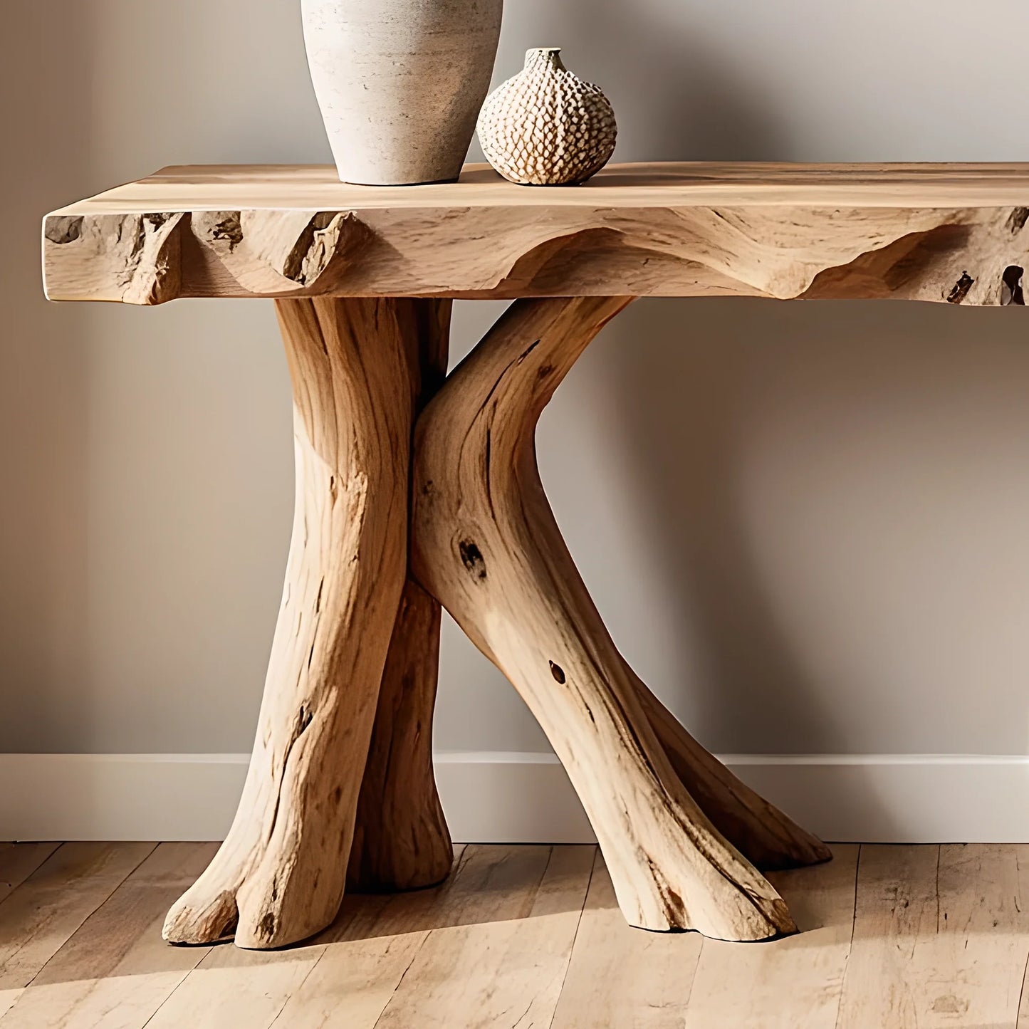 Premium Handmade Wood Home Console – Modern Rustic Accent Table