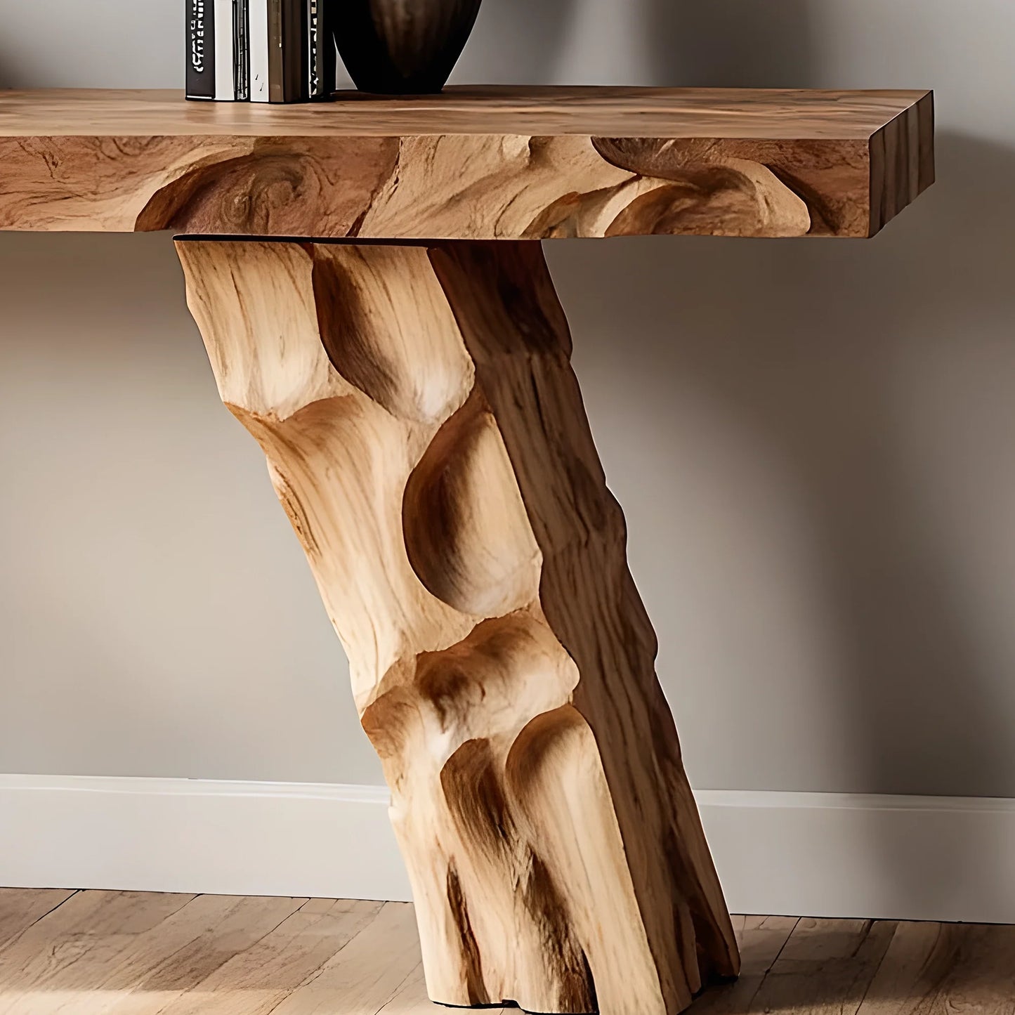 Handmade Rustic Home Console – Durable Solid Wood Accent Table