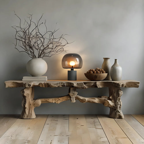Midcentury Sculptural Console Table Entryway