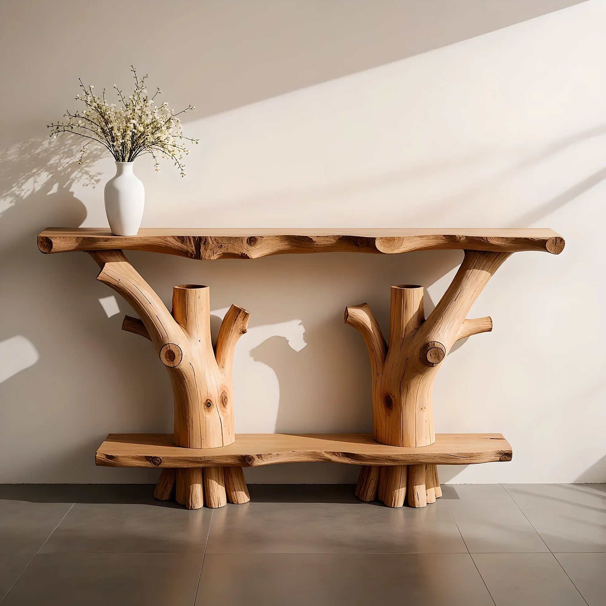 2 tier console table, rustic table, 100% handmade table, entryway table. 