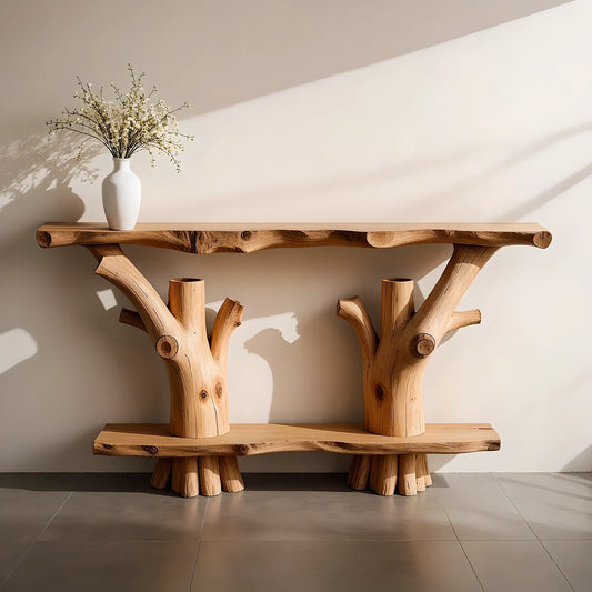 2 tier console table, rustic table, 100% handmade table, entryway table. 