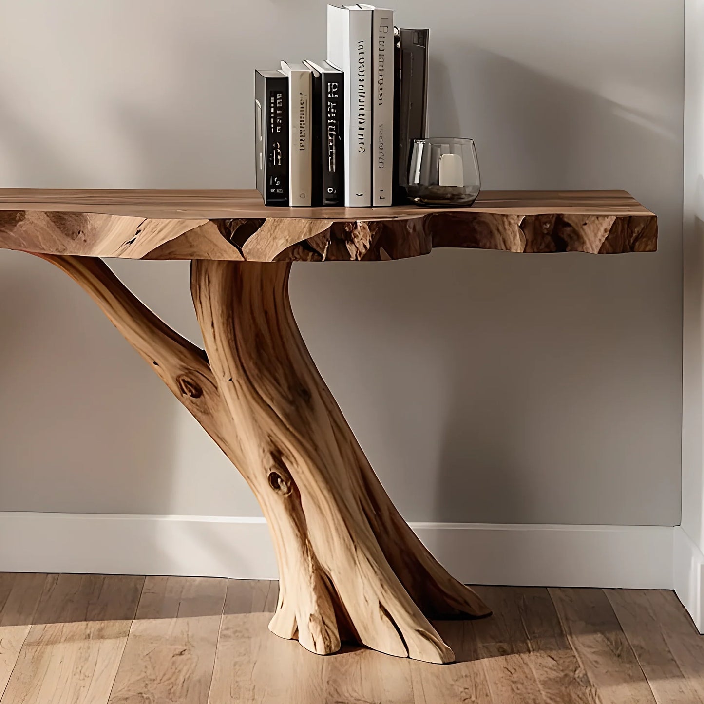 Premium Home Console Furniture – Handcrafted Natural Wood Style