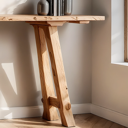 Custom Solid Wood Home Console – Rustic Handmade Entryway Table