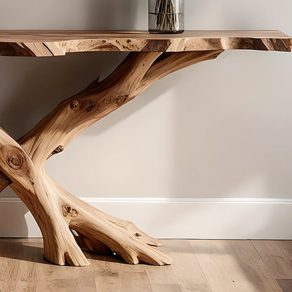 Home Entryway Console – 100% Solid Wood, Handcrafted with Unique Grain