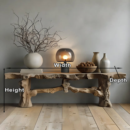 Midcentury Sculptural Console Table Entryway