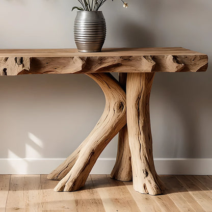 Premium Handmade Wood Home Console – Modern Rustic Accent Table