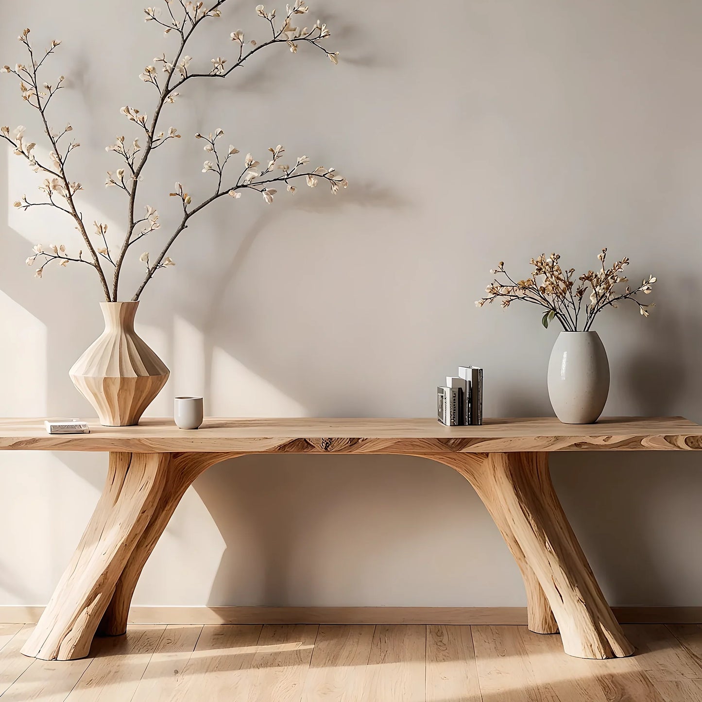 Rustic Solid Wood Home Console Table – Entryway & Living Room Style