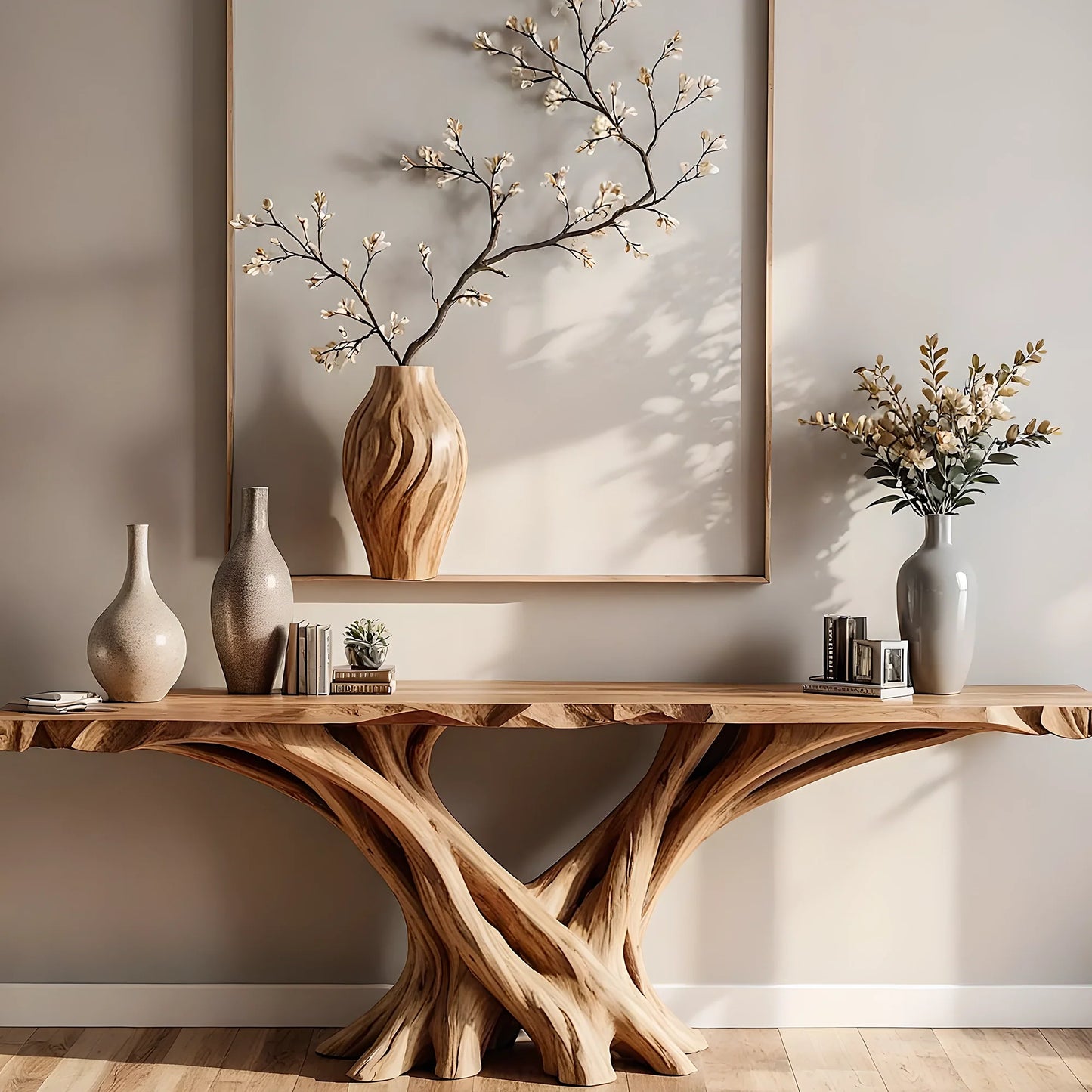 Unique Live Edge Home Console – Artisan Handmade Wood Furniture