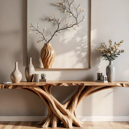 Unique Live Edge Home Console – Artisan Handmade Wood Furniture