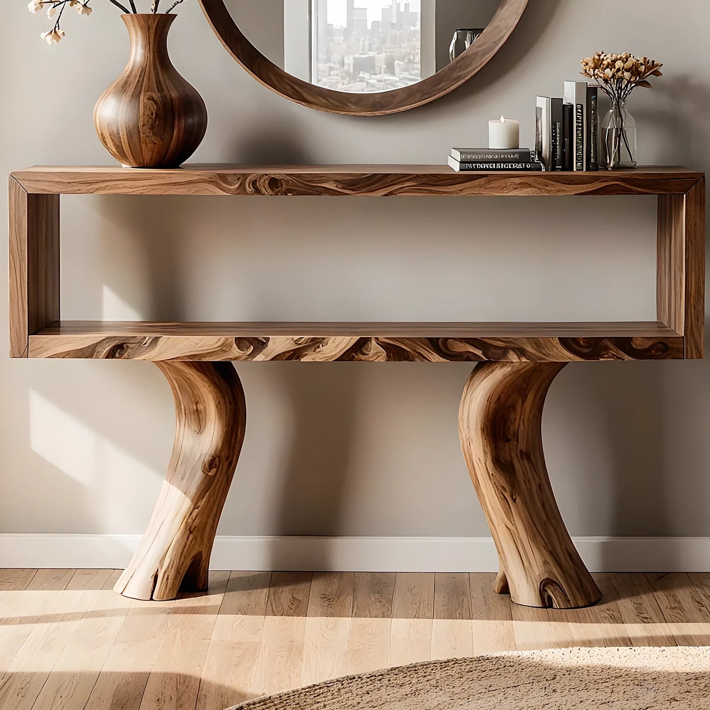 Eco-Friendly Solid Wood Home Console – Artisan Handmade Furniture