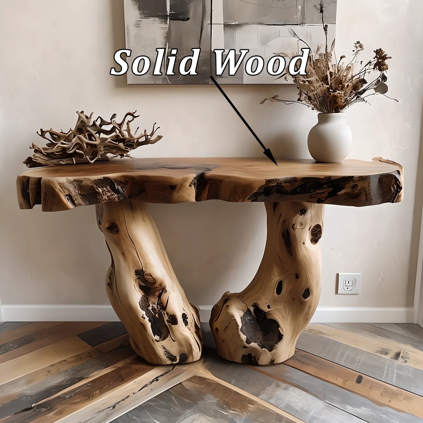 Wood Console Table Hallway Table Farmhouse Decor