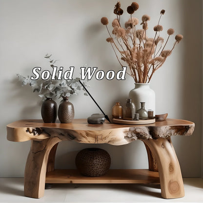 Rustic Wood Console Table Entryway Design
