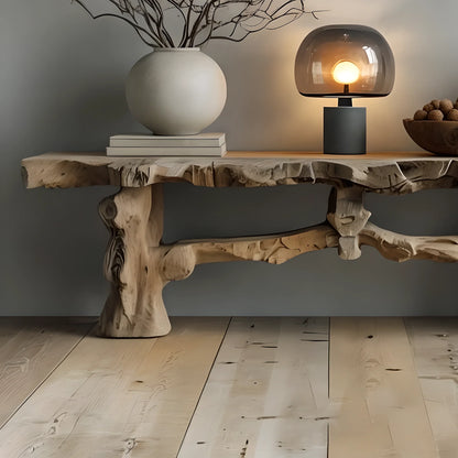 Midcentury Sculptural Console Table Entryway