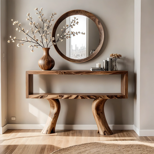 Eco-Friendly Solid Wood Home Console – Artisan Handmade Furniture