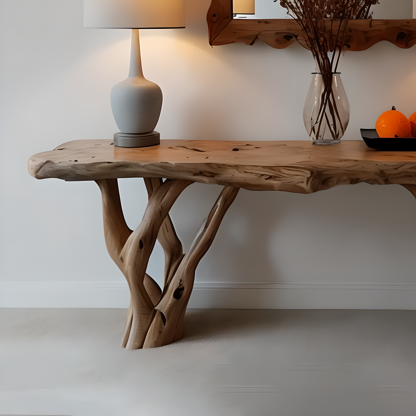 Rustic Wood Floating Side Table For Modern Spaces